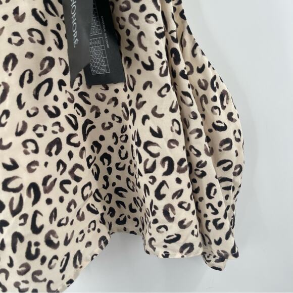11 HONORE Tank Blouse Size 14 NWT Cropped Plus Size Curvy Animal Print Halter - Picture 10 of 16